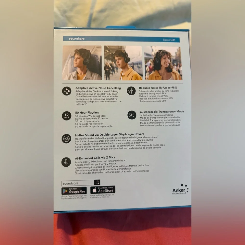 Soundcore Space Q45 Wireless Noise Cancelling Headphones - Picture 2 of 3